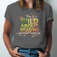 Wild About Reading Books Lovers Novelty Bookworm Library Day Unisex Jersey T-Shirt Wild About Reading Books Lovers Novelty Bookworm Library Day Unisex Jersey T-Shirt