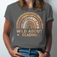 Wild About Reading Books Reader Lover Bookworm Librarian Unisex Jersey T-Shirt