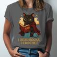 Wizard Cat Reading a Book While Crocheting Unisex Jersey T-Shirt Wizard Cat Reading a Book While Crocheting Unisex Jersey T-Shirt