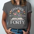 Women's 1986 Chapter Forty 40th Birthday Wildflower Book 40 Year Old Unisex Jersey T-Shirt