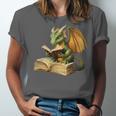 Women's Dragon Bookworm Reading Book Graphic Unisex Jersey T-Shirt Women's Dragon Bookworm Reading Book Graphic Unisex Jersey T-Shirt