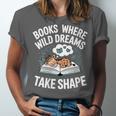 Women's Wild Dreams Reading Giraffe Book Reader Zoo Animals Kids Unisex Jersey T-Shirt Women's Wild Dreams Reading Giraffe Book Reader Zoo Animals Kids Unisex Jersey T-Shirt