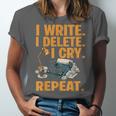 I Write Book Writer Author Book Writing Novelist Unisex Jersey T-Shirt I Write Book Writer Author Book Writing Novelist Unisex Jersey T-Shirt