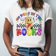 100 Days In The Book Fun 100 Days Of School Boy Girl Teacher Unisex Jersey T-Shirt