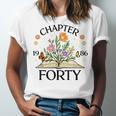 1986 Chapter Forty 40th Birthday Wildflower Book Unisex Jersey T-Shirt
