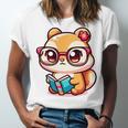 Adorable Book Lover Chipmunk With Reading Glasses Cute Premium Unisex Jersey T-Shirt Adorable Book Lover Chipmunk With Reading Glasses Cute Premium Unisex Jersey T-Shirt