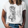 Alice Adventures Wonderland Vintage Book Quote Lewis Carrol Unisex Jersey T-Shirt