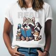 Animals Raccoon Reading Book Librarian Across America Kids Unisex Jersey T-Shirt