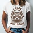 Audio Book Reader Book Lover Raccoon I Read With My Ears Unisex Jersey T-Shirt