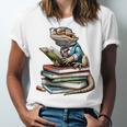 Bearded Dragon Reading Books Matching Bookworm Librarian Unisex Jersey T-Shirt