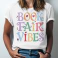 Book Fair Vibes Groovy Retro Reading Unisex Jersey T-Shirt