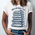 Book Lover Bookish Reader Bibliophile Book Nerd Titles Unisex Jersey T-Shirt