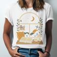 Book Lover Moonlight Reading Scene Night Unisex Jersey T-Shirt