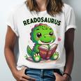Book Lover Reading Dinosaur Readosaurus Library Unisex Jersey T-Shirt