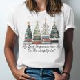 My Book Preference Has Me On The Naughty List Christmas Tree Unisex Jersey T-Shirt My Book Preference Has Me On The Naughty List Christmas Tree Unisex Jersey T-Shirt