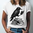 Book Raven Vintage Dark Academia Literature Reading Unisex Jersey T-Shirt Book Raven Vintage Dark Academia Literature Reading Unisex Jersey T-Shirt
