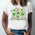 Book With Shamrocks Librarian Saint Patrick's Day Kids Unisex Jersey T-Shirt Book With Shamrocks Librarian Saint Patrick's Day Kids Unisex Jersey T-Shirt