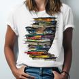 Book Women Graphic Art Colorful Eyes Unisex Jersey T-Shirt Book Women Graphic Art Colorful Eyes Unisex Jersey T-Shirt