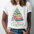 All Booked For Christmas Book Xmas Tree Lights Reading Girly Unisex Jersey T-Shirt All Booked For Christmas Book Xmas Tree Lights Reading Girly Unisex Jersey T-Shirt