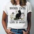 Books Cats Life Is Sweet Cat Book Lover Men Women Teen Unisex Jersey T-Shirt Books Cats Life Is Sweet Cat Book Lover Men Women Teen Unisex Jersey T-Shirt