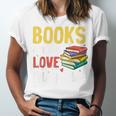 Books Are My Love Language Stack Unisex Jersey T-Shirt