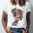 Books Lover Women Art Colorful Drawing Graphic Books Unisex Jersey T-Shirt