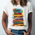 Books Painting Colorful Art Abstract Graphic Books Unisex Jersey T-Shirt Books Painting Colorful Art Abstract Graphic Books Unisex Jersey T-Shirt