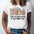 I Like My Books Spicy & My Coffee Icy Lover Bookworm Unisex Jersey T-Shirt