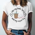 I Like My Books Spicy And My Coffee Icy Books Booktok Unisex Jersey T-Shirt I Like My Books Spicy And My Coffee Icy Books Booktok Unisex Jersey T-Shirt