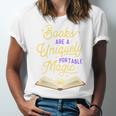 Books Are A Uniquely Portable Magic Reading Bookworm Unisex Jersey T-Shirt Books Are A Uniquely Portable Magic Reading Bookworm Unisex Jersey T-Shirt