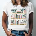 Bookshelves With Books & Plants Premium Unisex Jersey T-Shirt Bookshelves With Books & Plants Premium Unisex Jersey T-Shirt