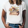 Booktrovert Vintage Wildflowers Books For Book Lovers Unisex Jersey T-Shirt