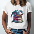 Bookworm Please I'm A Book Dragon Blue Dragon Unisex Jersey T-Shirt