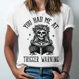 Buy Me Books And Tell Me To STFUATTDLAGG Outfits Spicy Smutty Book Reader You Had Me At Trigger Warning Unisex Jersey T-Shirt