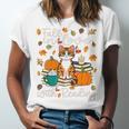Cat Fall In Love With Reading Book Lover Autumn Unisex Jersey T-Shirt