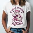 Cat Reading Is My Favorite Sport Retro Book Lover Unisex Jersey T-Shirt Cat Reading Is My Favorite Sport Retro Book Lover Unisex Jersey T-Shirt