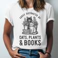 Cats Plants And Books Shirt Plant Lover Gardening Unisex Jersey T-Shirt Cats Plants And Books Shirt Plant Lover Gardening Unisex Jersey T-Shirt