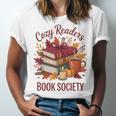 Cozy Readers Book Society Fall Autumn Floral Pumpkin Season Unisex Jersey T-Shirt Cozy Readers Book Society Fall Autumn Floral Pumpkin Season Unisex Jersey T-Shirt