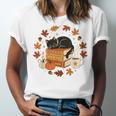 Cute Cat Fall In Love With Reading Book Cat Lover Librarian Unisex Jersey T-Shirt Cute Cat Fall In Love With Reading Book Cat Lover Librarian Unisex Jersey T-Shirt