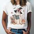 Cute Ghost Reading Book Librarian Book Lover Unisex Jersey T-Shirt Cute Ghost Reading Book Librarian Book Lover Unisex Jersey T-Shirt