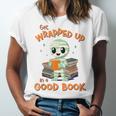 Cute Halloween Teacher Librarian Mummy Reading Books Unisex Jersey T-Shirt Cute Halloween Teacher Librarian Mummy Reading Books Unisex Jersey T-Shirt