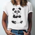 Cute Introvert Vibes – Panda Hello & Goodbye Unisex Jersey T-Shirt