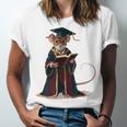 Cute Mouse Reading Book Graduation Unisex Jersey T-Shirt
