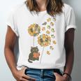 Cute Reading Cat With Kitten Dandelion Flowers Book Lover Unisex Jersey T-Shirt Cute Reading Cat With Kitten Dandelion Flowers Book Lover Unisex Jersey T-Shirt