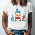 Cute Winter Cozy Snowman Reading Book Lovers Xmas Snowman Unisex Jersey T-Shirt Cute Winter Cozy Snowman Reading Book Lovers Xmas Snowman Unisex Jersey T-Shirt
