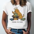 Dog Cooking The Books Unisex Jersey T-Shirt