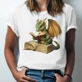 Dragon Bookworm Reading Book Graphic Unisex Jersey T-Shirt Dragon Bookworm Reading Book Graphic Unisex Jersey T-Shirt