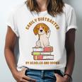 Easily Distracted By Beagles And Books Beagle Dog Unisex Jersey T-Shirt Easily Distracted By Beagles And Books Beagle Dog Unisex Jersey T-Shirt
