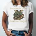 Easily Distracted By Books And Dragons Graphic Premium Unisex Jersey T-Shirt