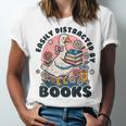 Easily Distracted By Books Read Goose Lover Bookworm Reading Unisex Jersey T-Shirt Easily Distracted By Books Read Goose Lover Bookworm Reading Unisex Jersey T-Shirt